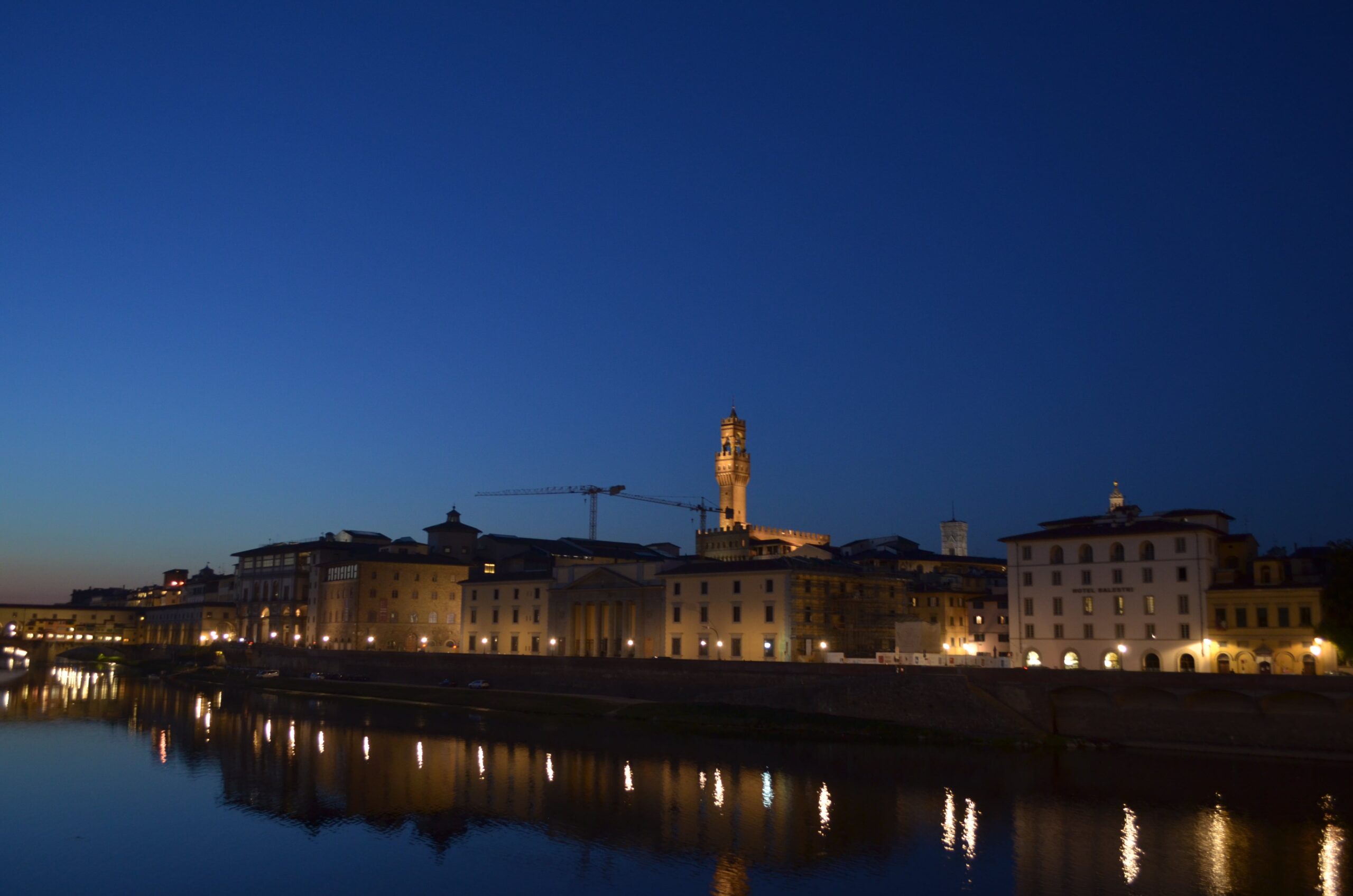 Night Stroll Along the Arno River