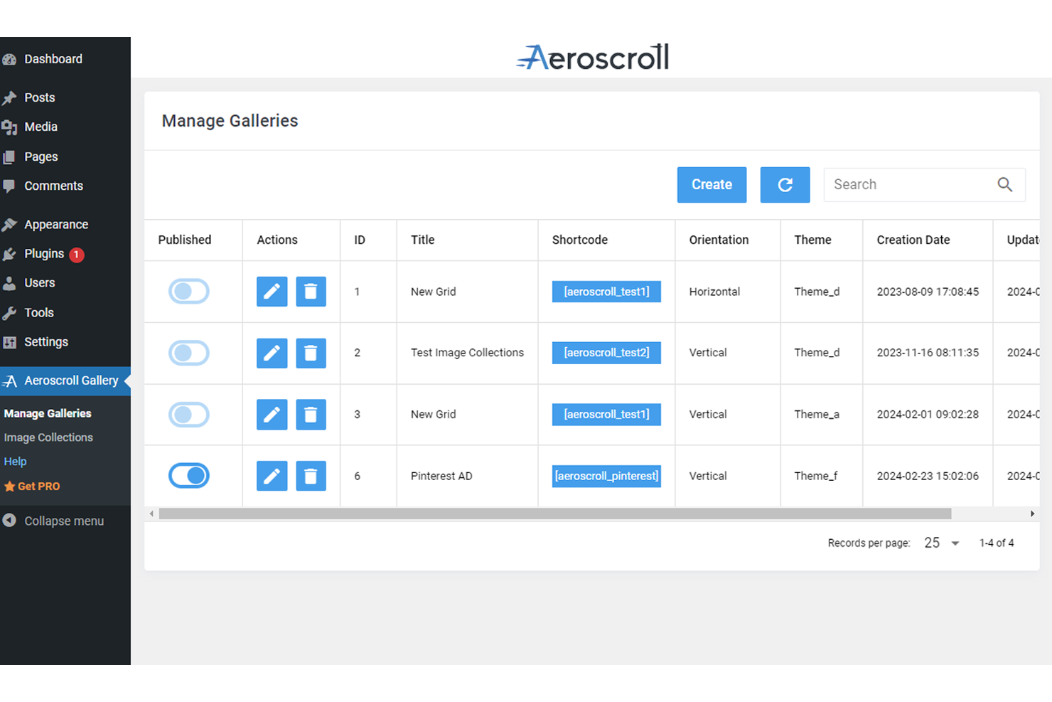 Example of a Plugin Dashboard